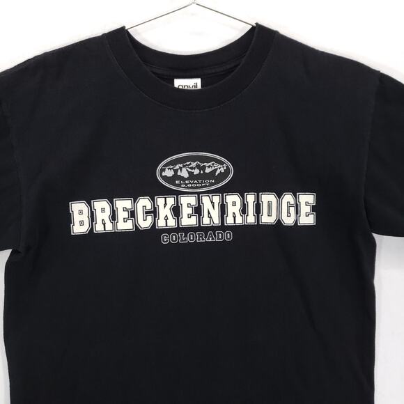 Breckenridge Colorado T Shirt Mens Medium Black Elevation 9600 FT Mountain Tee - Picture 2 of 8